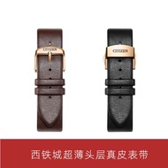 Strap CITIZEN CITIZEN Eco-Drive Ultra-Thin Genuine Leather Cowhide Watch Strap Butterfly Buckle 16|18|19|20mm Men Women Arrive in about 7 Days