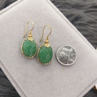 10k jade dangling earrings