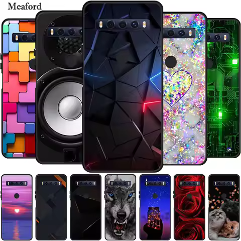 For TCL 10 SE Case Luxury Silicone TPU Soft Cover Phone Case For TCL 10 5G UW Coque TCL 10SE Capa TC