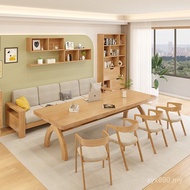 Long Desk Nordic Sofa Desk Calligraphy Table Large Log Living Room Learning Solid Wood Modern Minima