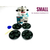 Premier Stainless Silver Non Stick Idly / Idhli / Rice Cake  Pot 16 Holes / 4 Plates  G16229