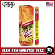 Slim Jim Monster Smoked Meat Sticks, Flavor, Protein Snack, 1.94 oz., 55g, Sold per Stick