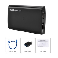 HD60 Video game Capture 4K 1080P Game Live Streaming Video Converter Support 4K Video for XBOX One PS4 Camera