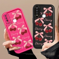 Cherry Bowknot Back Cover Casing For VIVO Y17 Y15 Y12 Y12i Y3S 1901 1902 1904 Y7S S1 Shockproof Soft