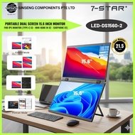 7-STAR* 15.6” Portable Laptop Dual Screen Monitor | Full HD IPS | Type-C Plug & Play | Mini HD | Saf