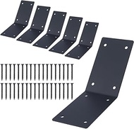 SUPERFINDINGS 6Pcs Flush Inside 45-Degree Angle Bracket 9.3x3Inch/23.6x7.6cm Iron 8 Hole Corner Brac