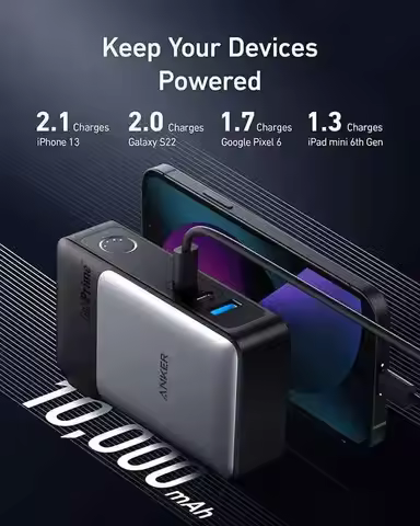 TLF Anker 733 GaNPrime Power Bank 10000mAh PowerCore 65W 2-in-1 Hybrid Charger 30W USB-C Portable Ch
