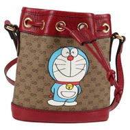 GUCCI Micro GG Supreme Doraemon 聯名手袋 PVC 米色 647801 正品 138992SAM
