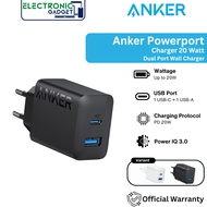Anker Powerport Charger 20W 18W Dual Port USB Type a & C - A2348 Anker Charger