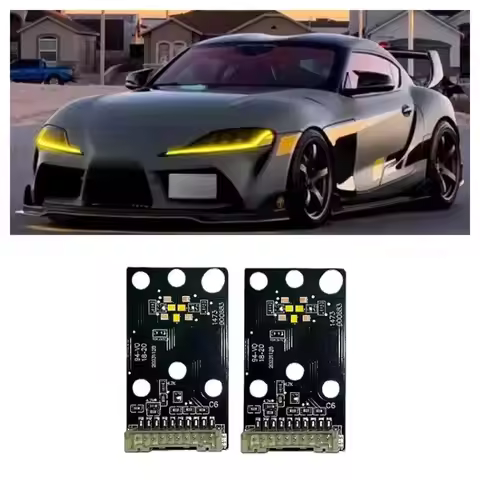 Yellow Angel Eye DRL LED Boards forToyota GR Supra A90 A91 2020 2021 2022 2023 Headlight Daytime Run