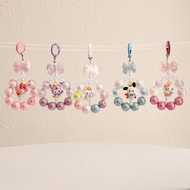 Cartoon Girl Heart Fun Hand-Beaded Acrylic Does Not Fall Off Paint Mobile Phone Chain Grab Machine D