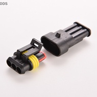 ODS 5 Kits Car 3 Pin Way Sealed Waterproof Electrical Wire Auto Connector Plug Set OD