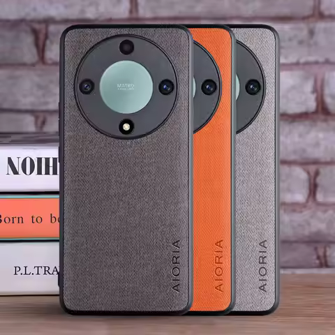 Case for Honor Magic 5 Lite Pro coque Luxury textile Leather skin soft phone cover funda for huawei 