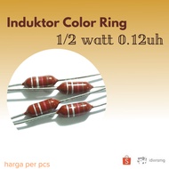 Inductor Axial 0.12uH 0.5watt Inductor Color Ring 0.12 uH 1/2 watt Coil