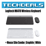 Logitech MK470 Wireless Keyboard + Mouse Slim Combo | Graphite | White