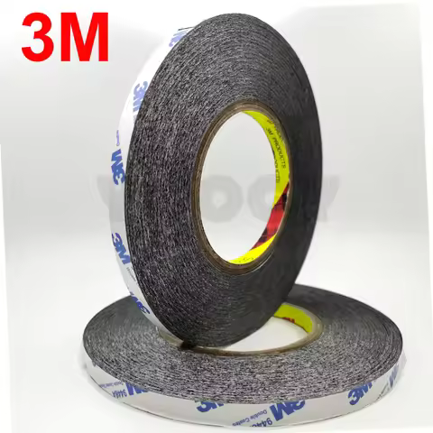 3M Black, 50meters/roll, 9448AB Double Sided Adhesive Tape for Cellphone Mini Touch Pad Tablet Scree