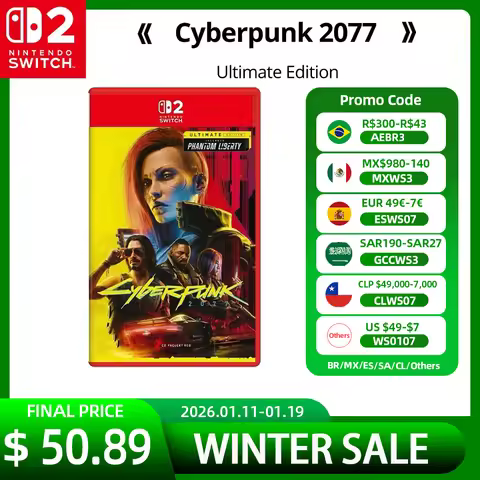 Nintendo Switch 2 Cyberpunk 2077 Ultimate Edition Games Deals 100% Official Physical Game Card Actio