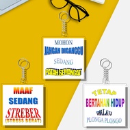 GANTUNGAN Acrylic Keychain Cute Words UV Print 2 Sides Cute Words Keychain