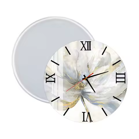 DM732 Large Round Clock Resina Epoxy Transparente Molds Silicon Wall Decor Manualidades Room Hanging