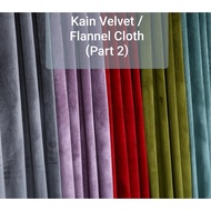 Kain Langsir Velvet Kosong Bidang 61''/ Curtain Flannel Plain Cloth Width 61'' (COLOUR 16~35)