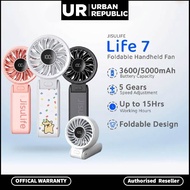 JISULIFE Portable Folding Mini Fan Life7 5000mAh 5 Gears Adjustable USB Rechargeable Handheld Fan