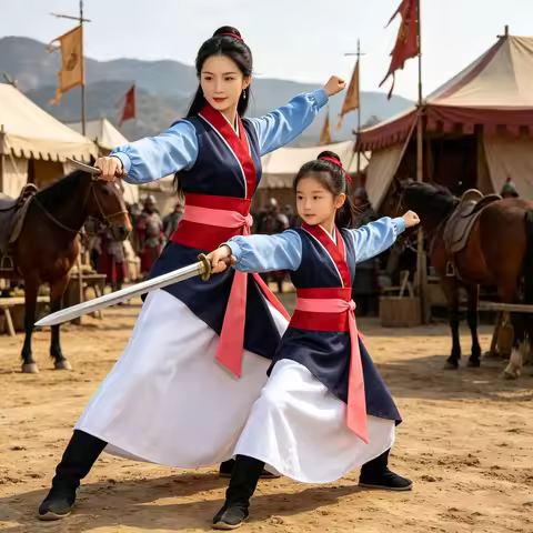 Kids Mulan Cosplay Costume Chinese Hero Mulan Halloween Party Outfit
