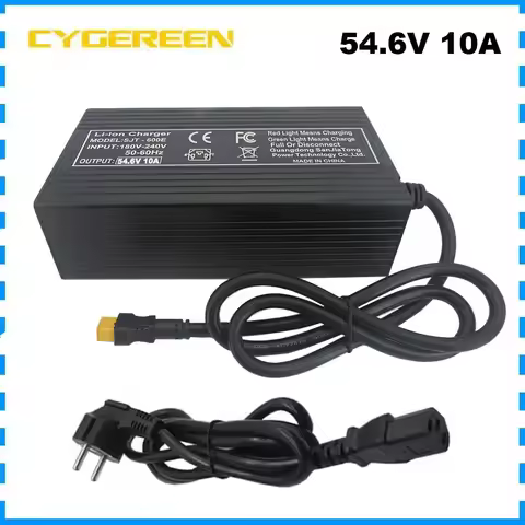 600W 54.6V 10A Lithium Fast Charger For 48V 13S 50AH 80AH Li-ion Energy Storage Golf Cart Battery Ch