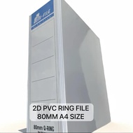 2D PVC RING FILE 80MM A4 SIZE