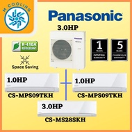 [INSTALLATION] PANASONIC MULTI-SPLIT AIR COND R410a INVERTER [ OUTDOOR 3.5HP ] + [ INDOOR 2 UNIT 1.0 HP , 1 UNIT 3.0HP ] [4-5 Days delivery]