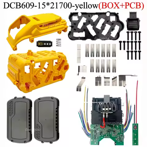 DCB609 15*21700 Lithium Battery Storage Box Case PCBA For DeWalt 20V 60V Battery Charging Protection