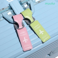 MOCHO PVC Luggage Tag, Address Label Baggage Name Tags Airplane Suitcase Tag, Soft Information Card 