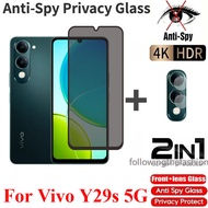 Full Cover Curved Screen Private Tempered Glass For Vivo Y29s 5G 2025 vivo Y29s Y28s Y27s 5G Protect