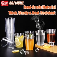 50/100/500PCS 50ml Mini Disposable Glass Clear Plastic Shot Cup Transparent Wedding Birthday Acrylic