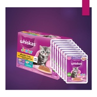 Semar Bird - Makanan Kucing Whiskas Basah 1 box isi 24 pcs kitten  Mackarel 80 gr Whiskas Pouch Sach