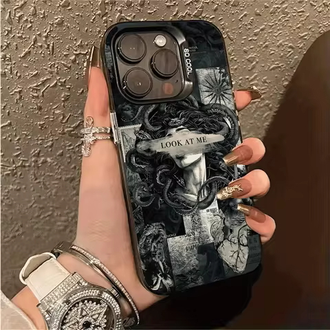 Medusa Petrochemical Power Look at me For iPhone Case 16 15 14 13 12 11 Pro XR XS Max 7 8 Plus Phone