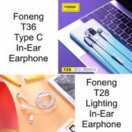 [SG] Foneng Digital Compatible Earphone Bluetooth Headset HIFI Lighting Wired Microphone Remote In e