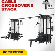 Alat Olahraga Komersial Cable Crossover 8 Stack