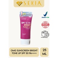 OMG Oh My Glow UV Barrier Sunscreen SPF 50 PA++ Facial Sunblock 25ml Peach Extract OMG Sunscreen/