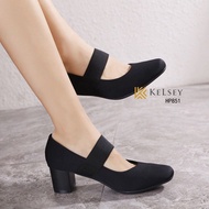KELSEY HP851 HEELLS SHOES VENTOPEL BLACKWanita
