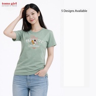 Toms Girl Ladies Short Sleeve Slogan Printed Tee Regular Cut 100% fully cotton made in malaysia 62-1