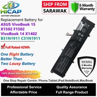 HICAP ASUS Laptop Battery B31N1911 C31N1911 42Wh for ASUS Vivobook 15 X1502Z F1502Z Vivobook 14 X140
