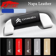 Leather Citroen Car Roof Armrest Inner Door Pull Handle Protection Case Cover For Citroen C1 C3 C4 C5 C8 xsara picasso DS5 C6 C4L C3XR C-Quitre Elysee Interior Accessories
