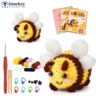 TME  DIY Crochet Bee Kit for Beginners All-in-One Kit with Video Tutorial Soft Yarn & Tools Handmade