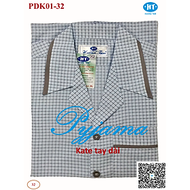Bộ Pyjama HUONGTAM Kate tay dài nam cao cấp(PDK01N10). Chất liệu Kate loại tốt:  mềm mại, thoáng mát