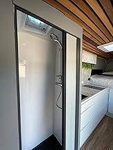 ROLdour RV Campervan Waterproof Shower Door in White Gloss 1800mm 70.86 inches Total Height x 1000mm