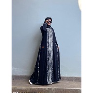 Gamis Saulin Store Terbaru Hitam Motif