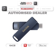 SANDISK Phone Drive USB Flash Drive for iPhone Lightning & Type-C [SDIXD0N] (64GB/ 128GB/ 256GB) OTG
