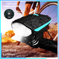 COD TaffLED Lampu Sepeda LED Cree XPG dengan Klakson / lampu sepeda depan cas super terang 1 set di