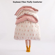 [Hot Sale] Super Soft Blanket Soy Fiber Fluffy Comforter Beautiful Floral Duvet Insert Class A Skin-