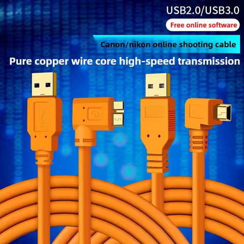 usb3.0 microB/usb2.0miniusb is suitable for 5d3 Canon DSLR, 5d4 online shooting, 6d2 70d Nikon camer